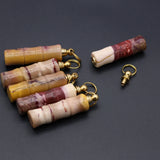 Natural Stone Chrysolite Perfume Bottle Pendant Essential Oil Diffuser