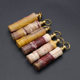 Natural Stone Chrysolite Perfume Bottle Pendant Essential Oil Diffuser
