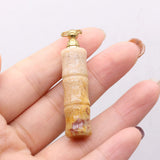 Natural Stone Coral Jade Perfume Bottle Pendant for Jewelry Making