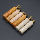 Natural Stone Coral Jade Perfume Bottle Pendant Essential Oil Diffuser