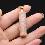Natural Stone Coral Jade Perfume Bottle Pendant Essential Oil Diffuser
