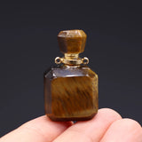 Tiger Eye Stone Perfume Bottle Pendant for Jewelry Making
