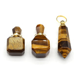 Tiger Eye Stone Perfume Bottle Pendant for Jewelry Making