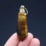 Tiger Eye Stone Perfume Bottle Pendant for Jewelry Making
