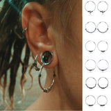 Ethnic Vintage Metal Hoop Earrings European Bohemian Retro Circle Jewelry
