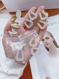3 Pairs Elegant Dainty CZ Earrings for Women