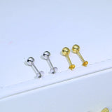 3 Pairs S925 Silver Stud Earrings Settings DIY Accessory