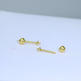 3 Pairs S925 Silver Stud Earrings Settings DIY Accessory