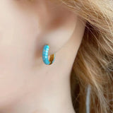 Colorful Abalone Shell Pearl Earrings, 3 Pairs