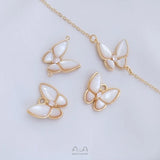 3Pcs 14K Sea Shell Butterfly Charms Pendants DIY Jewelry Findings