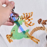 3Pcs DIY Christmas Resin Mould Deer Elk Ornament Mold Xmas Tree Pendants
