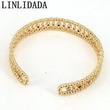 3Pcs Zircon Bangles Crystal Eye Cuff Bracelets Statement Jewelry