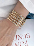 Crystal Adjustable Bangle Plated Zircon Bangles Bracelet