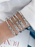 Crystal Adjustable Bangle Plated Zircon Bangles Bracelet