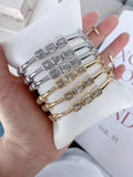 Crystal Adjustable Bangle Plated Zircon Bangles Bracelet