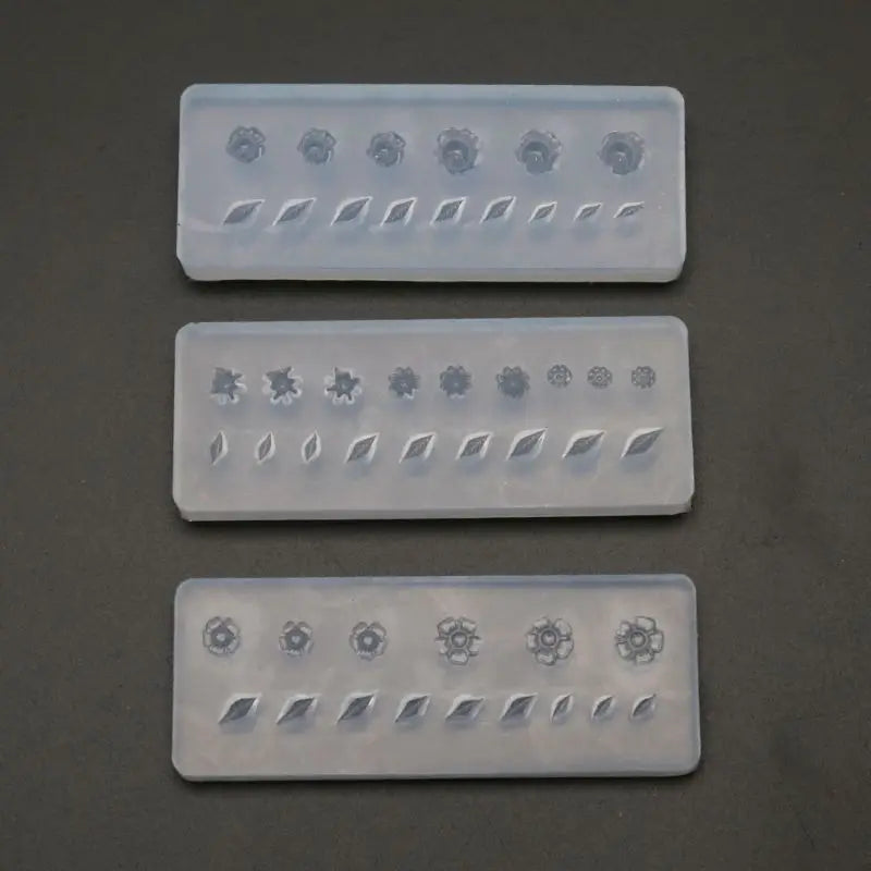 3Pcs 3D Floral Nail Art Silicone Mold Kit