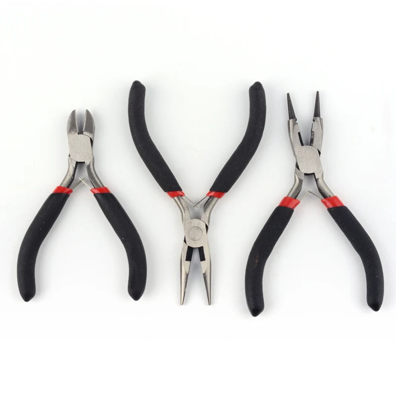 3Pcs DIY Jewelry Plier Set Wire-Cutter Side Cutting 17x18.5x1.5cm