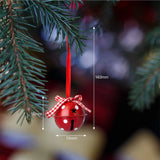 3Pcs Red Christmas Bell Metal Bells Pet Pendant Hanging Ornaments