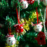 3Pcs Red Christmas Bell Metal Bells Pet Pendant Hanging Ornaments