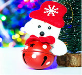 3Pcs Red Christmas Bell Metal Bells Pet Pendant Hanging Ornaments