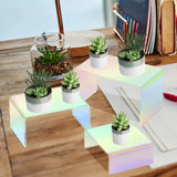Rainbow Display Risers Acrylic Stand for Cabinet Dessert Cupcake