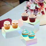 Rainbow Display Risers Acrylic Stand for Cabinet Dessert Cupcake