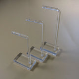 3Pcs Acrylic Earring Display Stand L Shape Clear Jewelry Showing Case