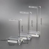 3Pcs Acrylic Earring Display Stand L Shape Clear Jewelry Showing Case
