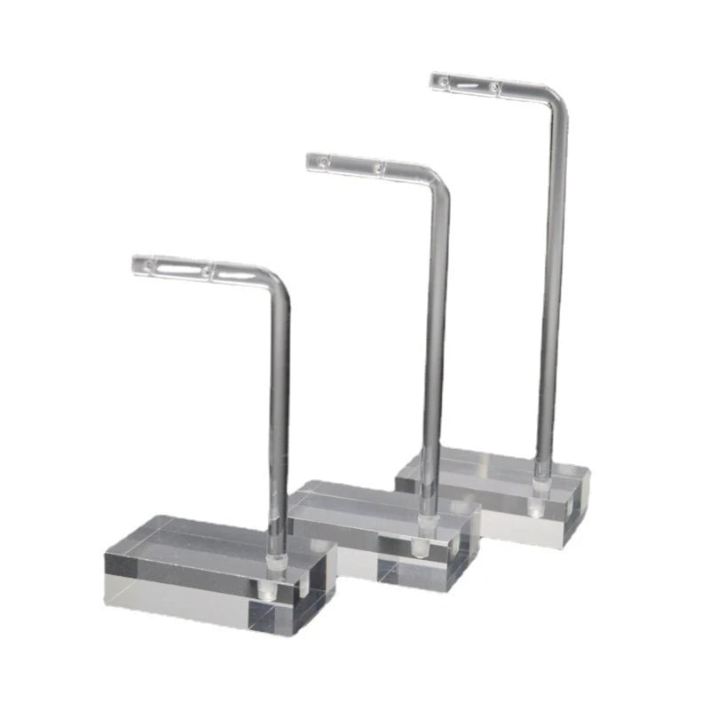 3Pcs Acrylic Earring Display Stand L Shape Clear Jewelry Showing Case