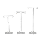 3Pcs Acrylic T Shape Earring Display Earring Holder Earring Stand