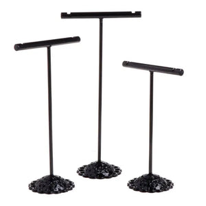 3Pcs Alloy Earrings Display Rack T-Shape Stand Showcase Jewelry Organizer Holder
