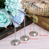 3Pcs Alloy Earrings Display Rack T-Shape Stand Showcase Jewelry Organizer Holder