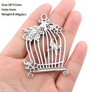 3Pcs Antique Sliver Large Pendants Charms For DIY Jewelry Making