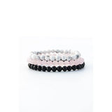3Pcs Calm Stack Healing Crystal Gem Bracelets