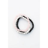 3Pcs Calm Stack Healing Crystal Gem Bracelets