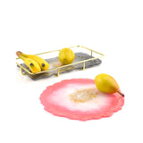 3Pcs Big Rectangle Round Plate Resin Mold Kit Silicone Fruit Disc Tray