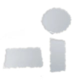 3Pcs Big Rectangle Round Plate Resin Mold Kit Silicone Oversized Fruit Disc Tray