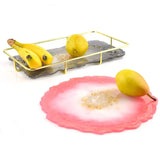 3Pcs Rectangle Round Plate Resin Mold Fruit Tray Oversized Disc F3MF
