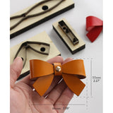 3Pcs Bowtie Scrapbook Embossing Wooden Die Cutting Leather Mold Bow Shape Molds