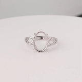 3Pcs Brass Semi Mount Moissanite Ring Blank Base Adjustable Settings