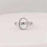 3Pcs Brass Semi Mount Moissanite Ring Blank Base Adjustable Settings