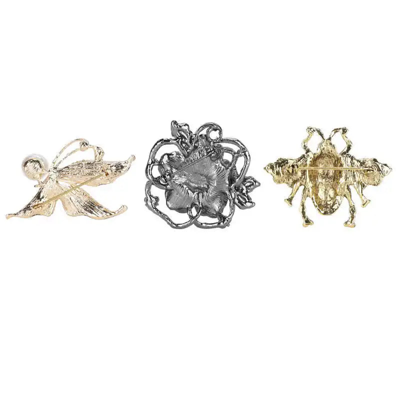 Vintage Peal Flower Brooch Scarf Clip Women's Jewelry