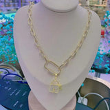 3Pcs CZ Key Lock Screw Clasps for Necklace