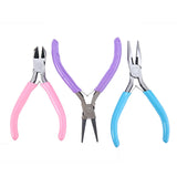 3Pcs Carbon Steel Jewellery Pliers Set Beading Round Jewelry Maker DIY Tool