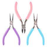 3Pcs Carbon Steel Jewelry Pliers Set for Crafting