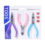 3Pcs Carbon Steel Jewelry Pliers Set for Crafting