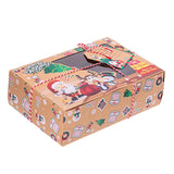 3Pcs Christmas Gift Boxes DIY Packaging Decor Paper Box for Xmas Gift