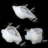3Pcs Conch Elephant Shape Beauty Sponge Rack Mold Kit Silicone Resin Mold