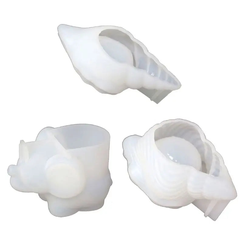 3Pcs Conch Elephant Shape Beauty Sponge Rack Mold Kit Silicone Resin Mold