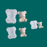 3Pcs Bear Pendant Mold Resin Animals Molds Jewelry Making Tools DIY Hand Crafts